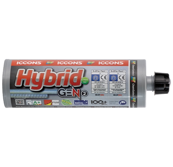 BIS-HY Hybrid Gen2 Injection Adhesive - with 100 Year Design Life