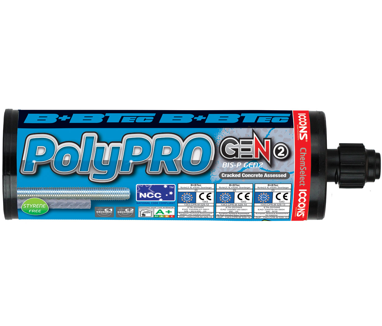 ICCONS - BIS-P300 POLYESTER INJECTION SYSTEM 300ML 