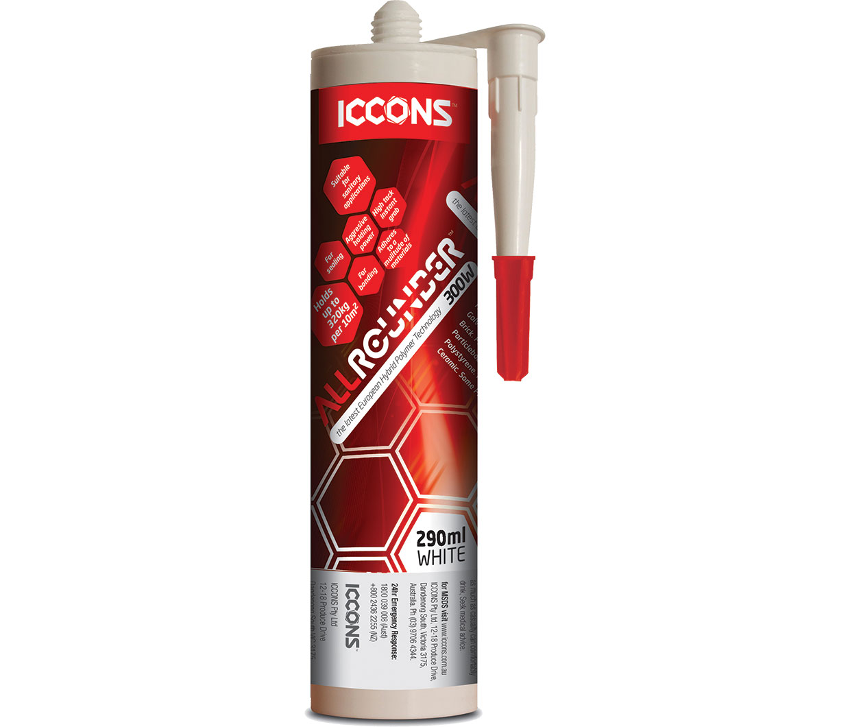 ICCONS MS BLACK POLYMER SEALANT 300ML 