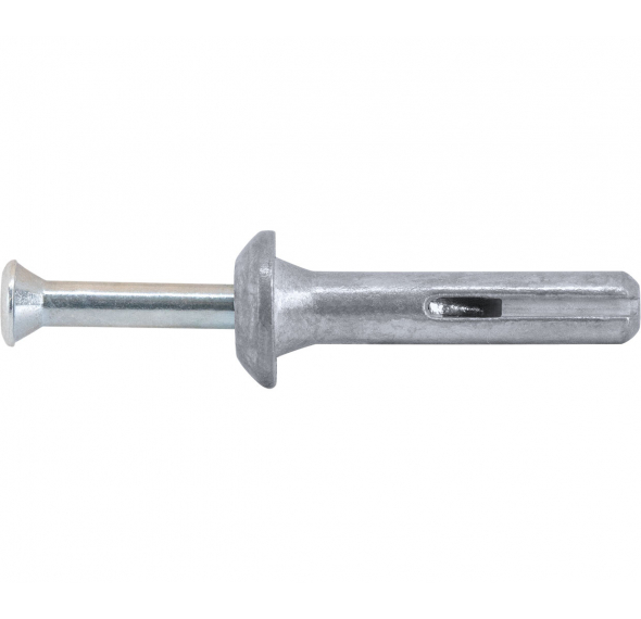 Metal Drive Hammer Screw - Body - Zamac Alloy, Pin - Carbon Steel Zinc Clear