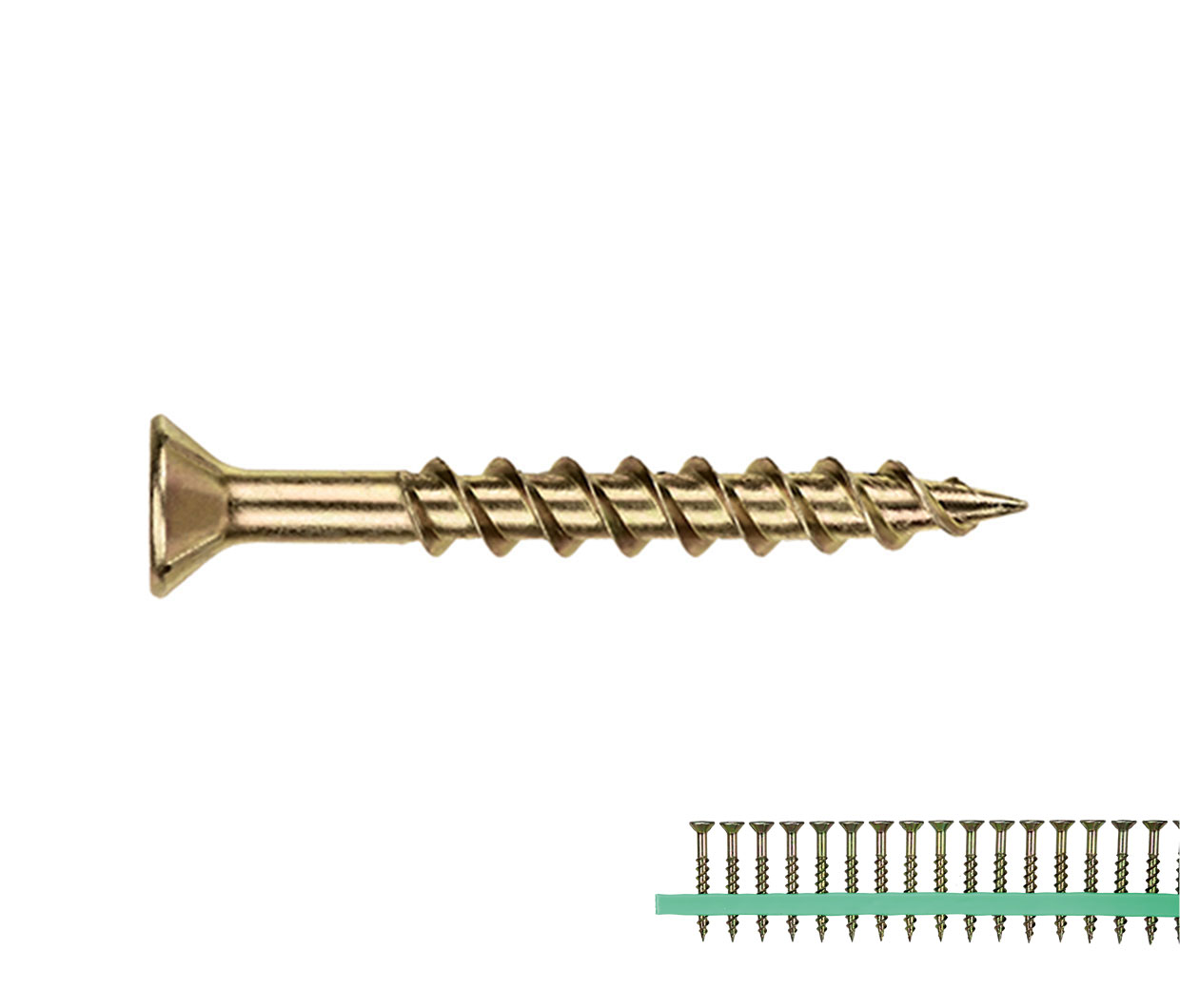 MURO M108 CHIPBOARD TWIN THREAD ZY 8 X 65MM STRIP ( CS8212YMSU)