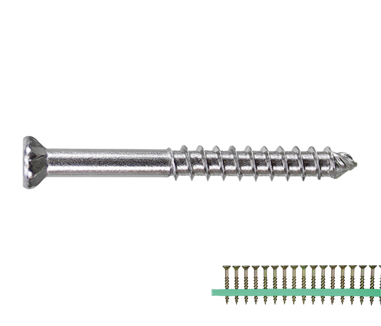 MURO M128 EJECTOR SS DECK SCREW 10 X 50MM STRIP 