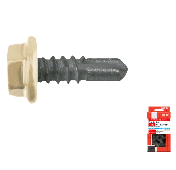 Painted - Trade Pack - Self Drilling Hex - Coarse Thread