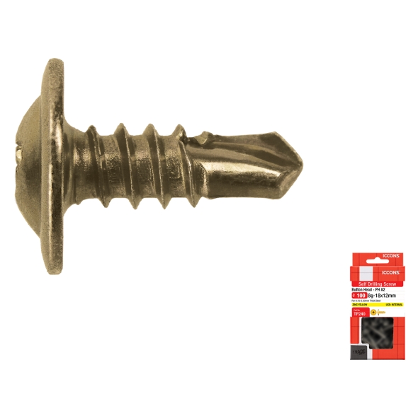 Trade Pack - Self Drilling Button Head - Coarse Thread