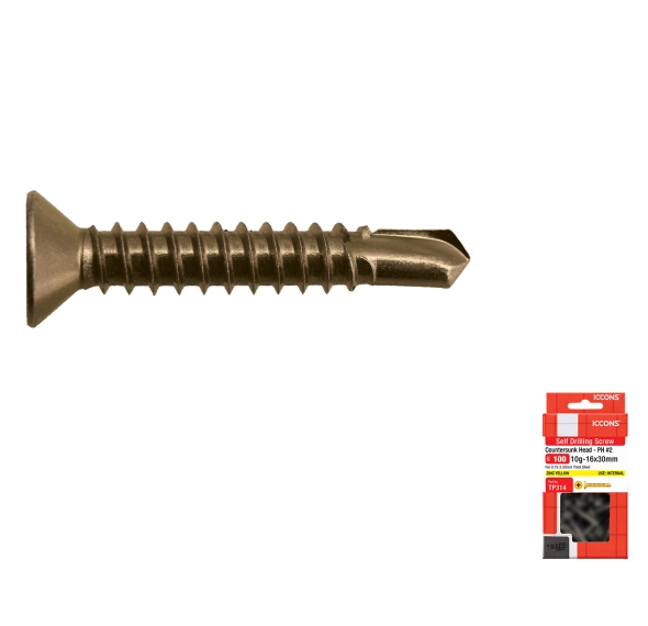 Trade Pack - Self Drilling Countersunk Head - Coarse Thread