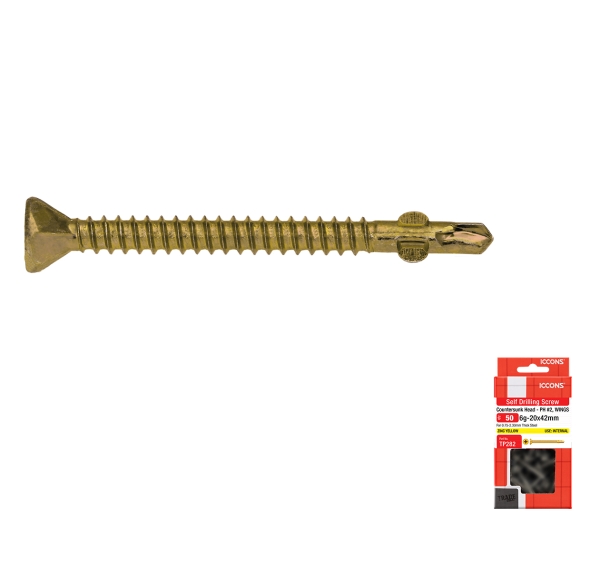 Trade Pack - Self Drilling Countersunk Wing - Coarse Thread