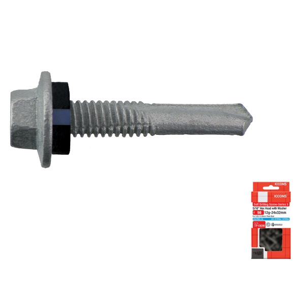 Trade Pack - Self Drilling Hex 5 Series with Sealing Washer - Fine Thread