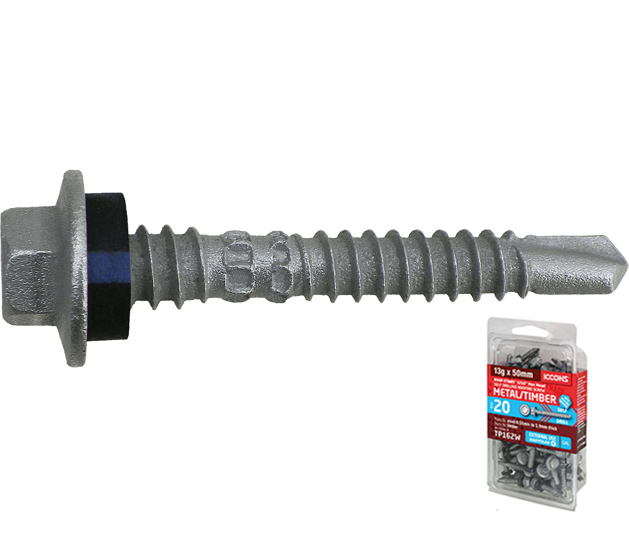 SCREW SDM HEX SEAL TOP LOK C4 12-14 X 40/43 PACK OF 20 