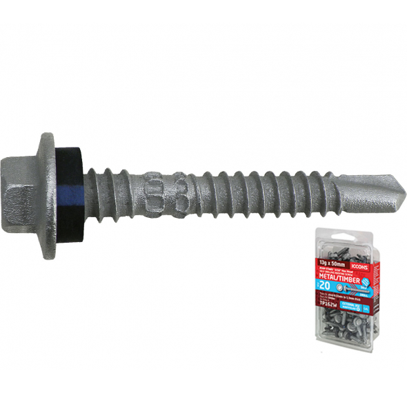 Trade Pack - Self Drilling Hex Top Grip with Sealing Washer - Coarse Thread