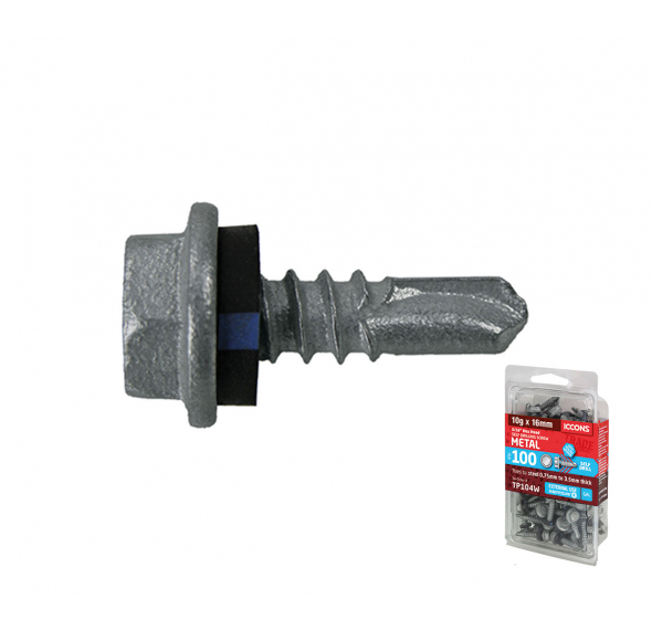 Trade Pack - Self Drilling Hex with Sealing Washer - Coarse Thread