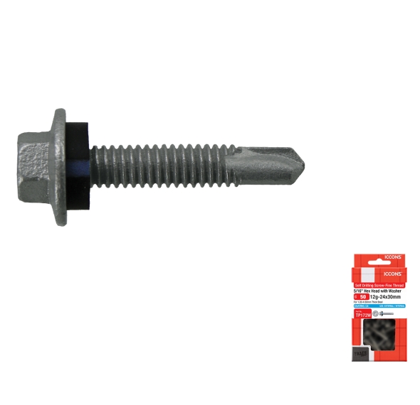 Trade Pack - Self Drilling Hex with Sealing Washer - Fine Thread