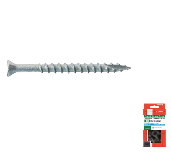Trade Pack - Trim Head Decking Screw with Top Coat - Coarse Thread