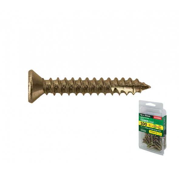 Trade Pack Type 17 Countersunk Head Coarse Thread ICCONS